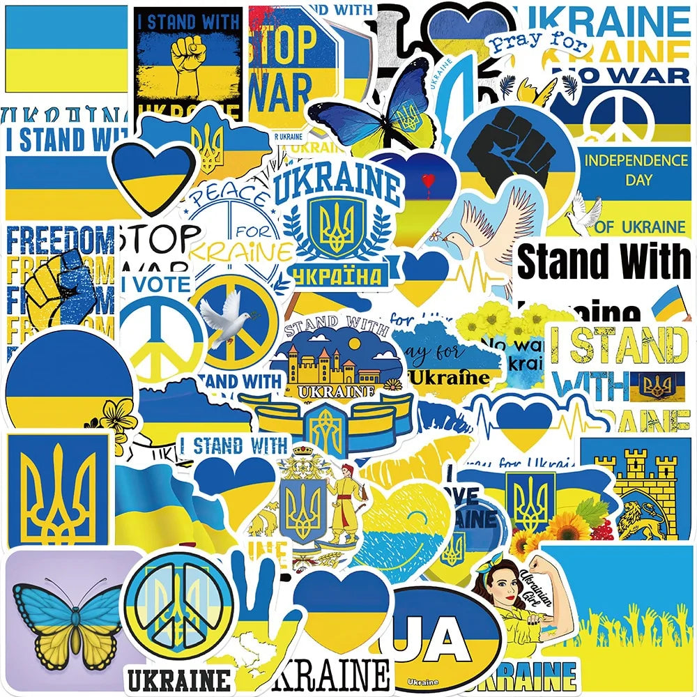 50pcs Ukraine Stickers